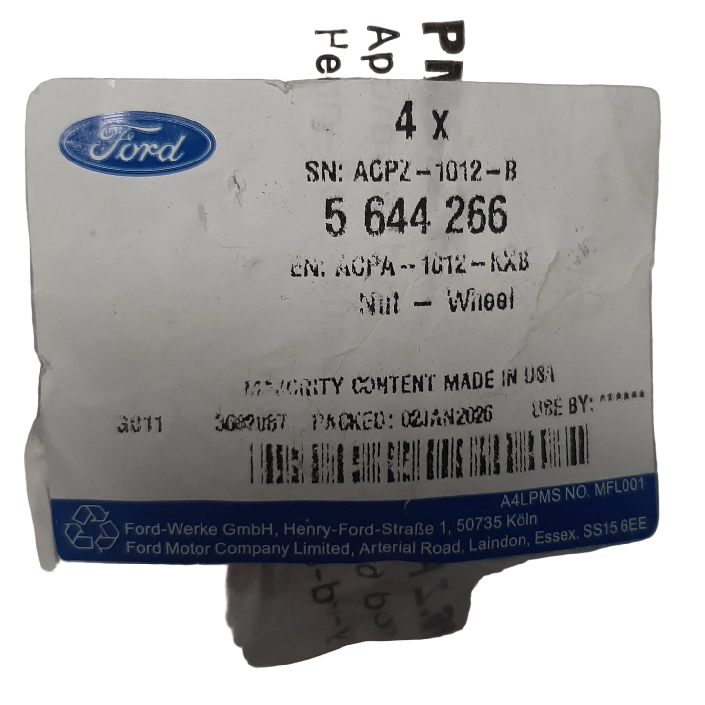 Genuine Ford Nut | 5644266