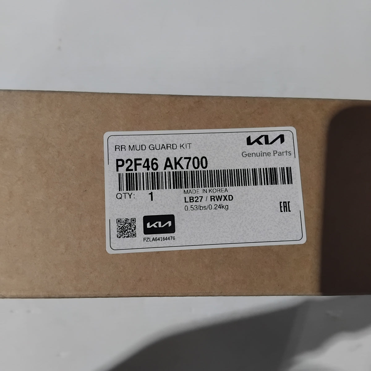 Genuine Kia Rr Mud Guard Kit | P2F46AK700