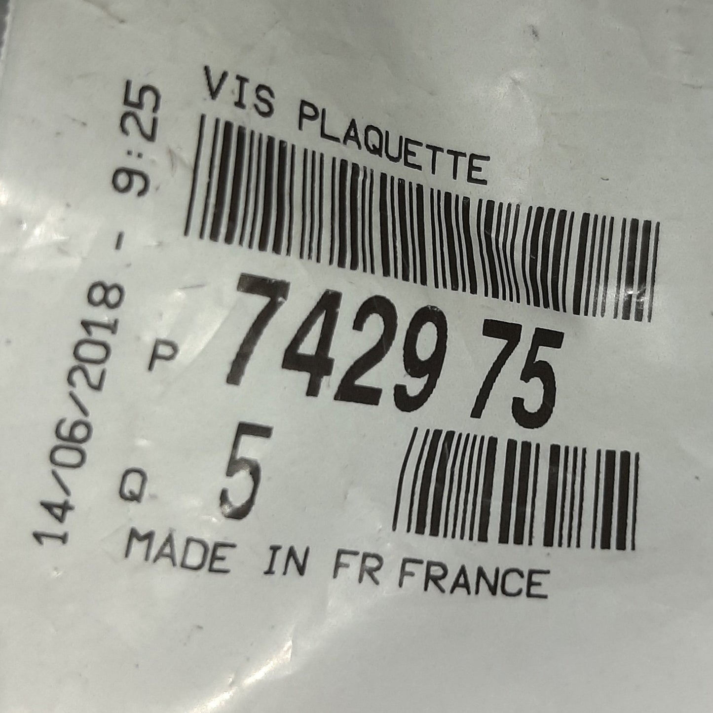 Genuine Peugeot Plate Screw | 742975