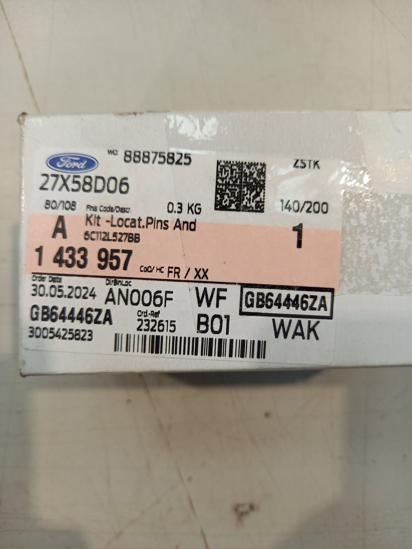 Genuine Ford Kit - Locating Pins And Bolts | 1433957