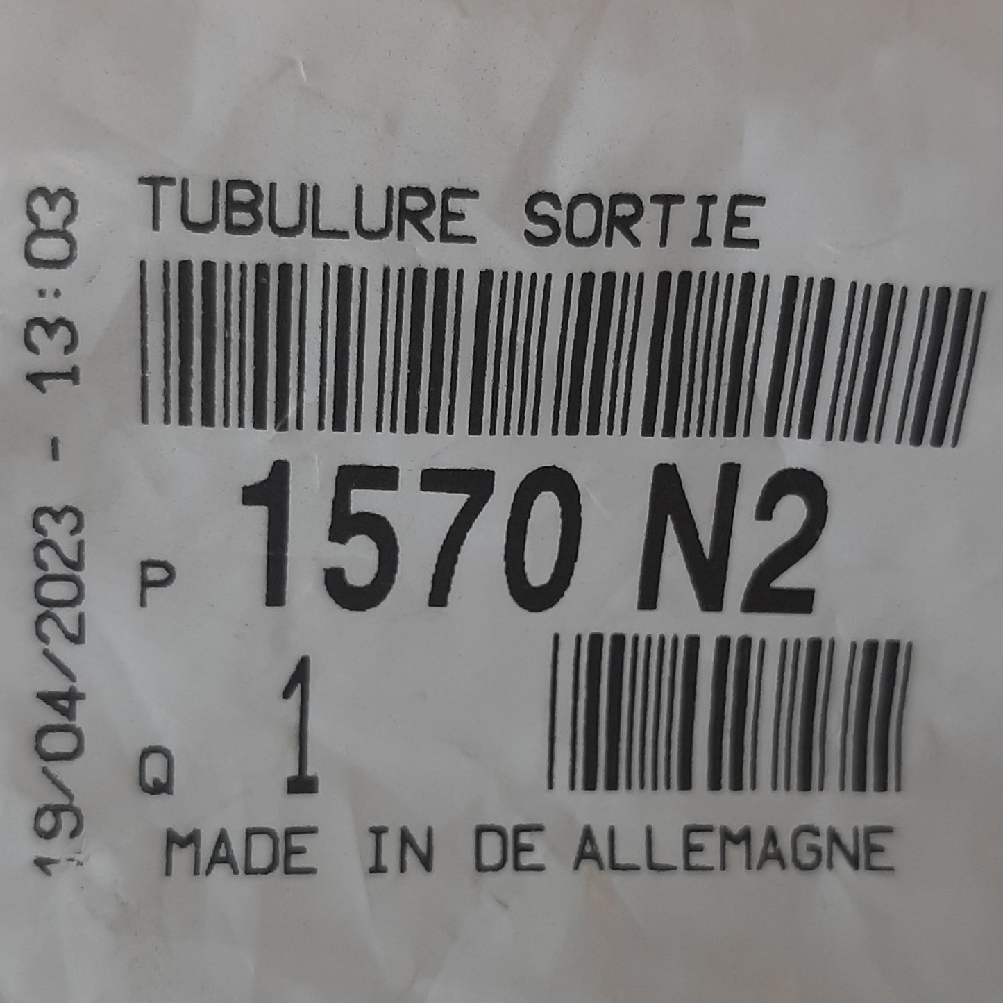 Genuine Peugeot Injection Pump Outlet Pipe | 1570N2
