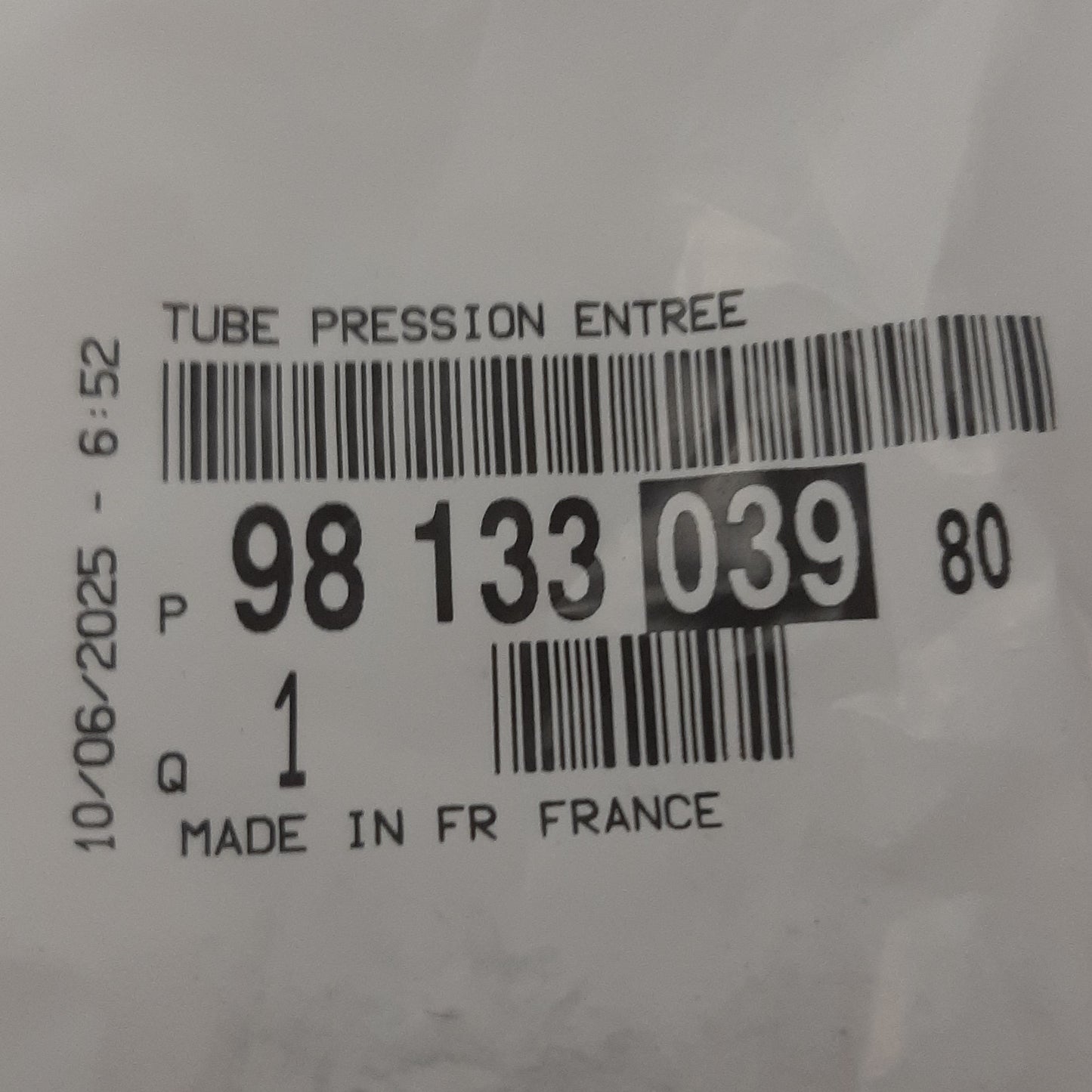 Genuine Peugeot Pressure Pipe | 9813303980