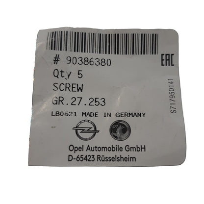 Genuine Vauxhall Screw, Hex Head | 90386380