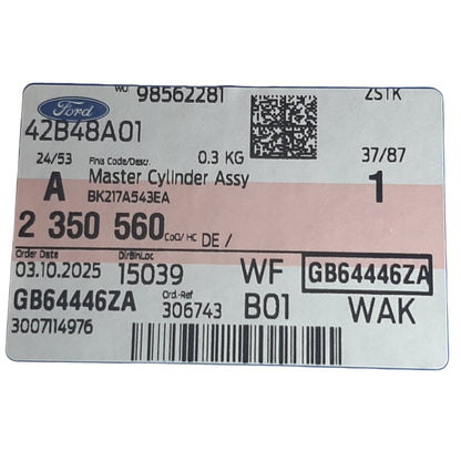 Genuine Ford Master Cylinder Assy | 2350560