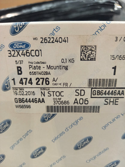 Genuine Ford Plate - Mounting | 1474276