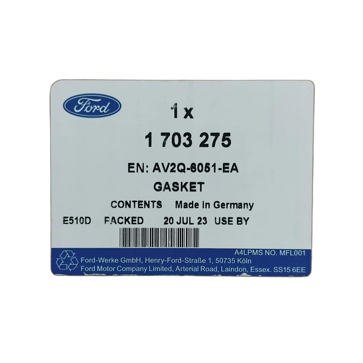 Genuine Ford Gasket - Cylinder Head | 1703275