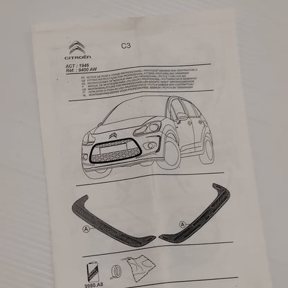 Genuine Front Bumper Vent Trims - Citroen C3 2010-2016 | 9400AW