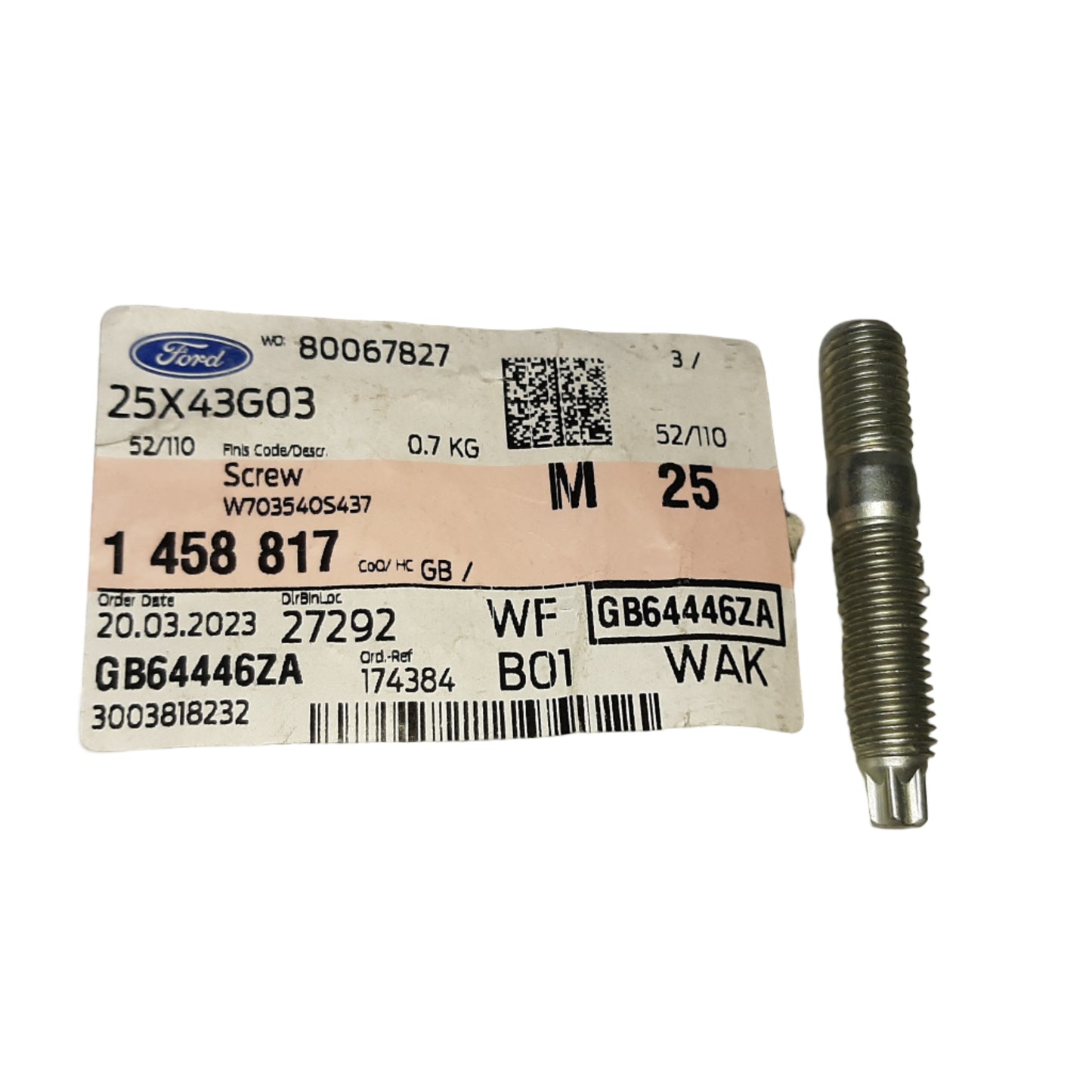 Genuine Ford Screw | 1458817
