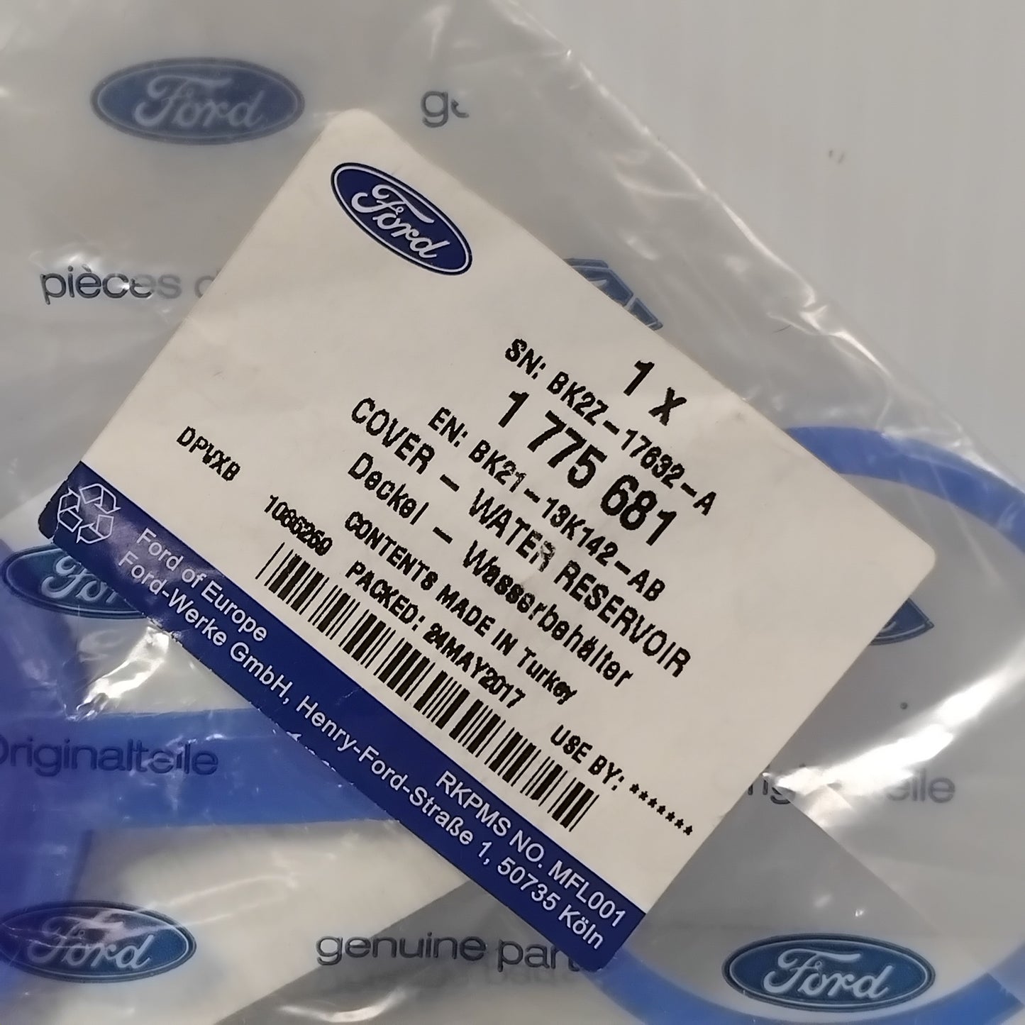 Genuine Washer Fluid Reservoir Cover - Ford Transit 2023- | 1775681