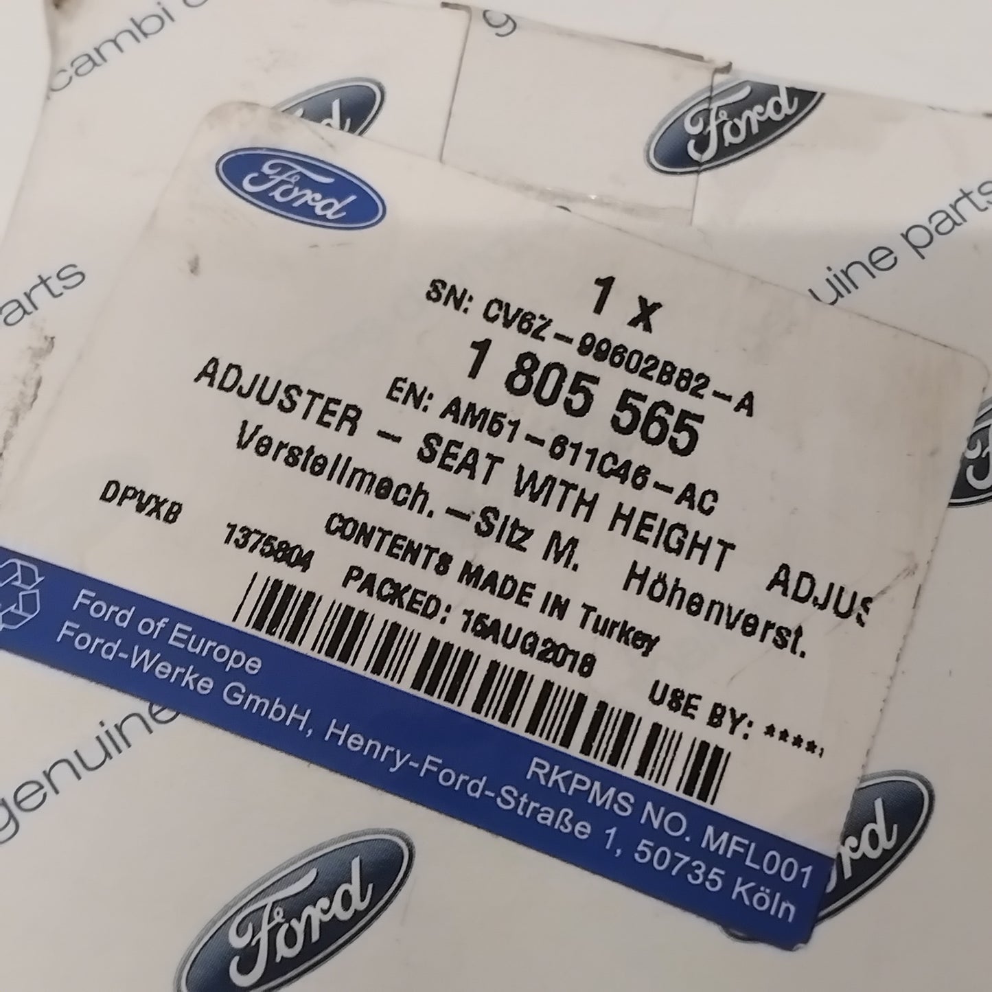 Genuine Ford Adjuster - Seat With Height Adjust | 1805565