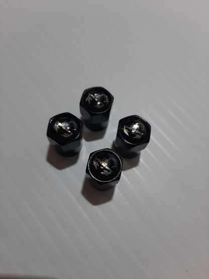 Abarth Black Valve Caps | TMC166
