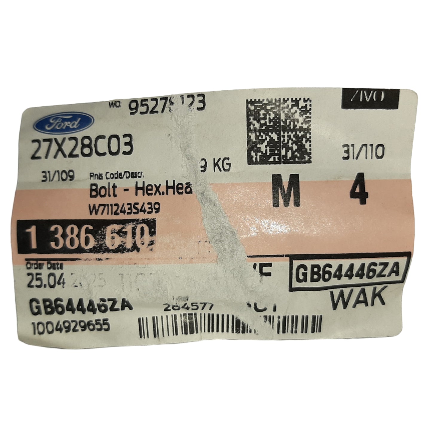 Genuine Ford Bolt | 1386610