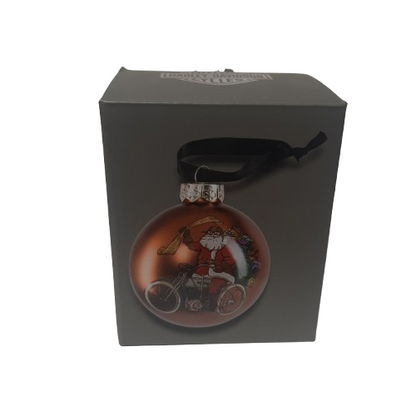 Genuine Harley Davidson Santa Christmas Ball Ornament  | HDX99194