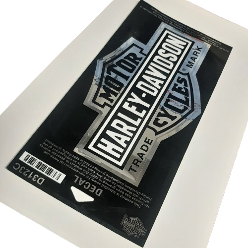 Genuine Harley Davidson Decal Long Bar & Shield Medium Chrome | D3123C