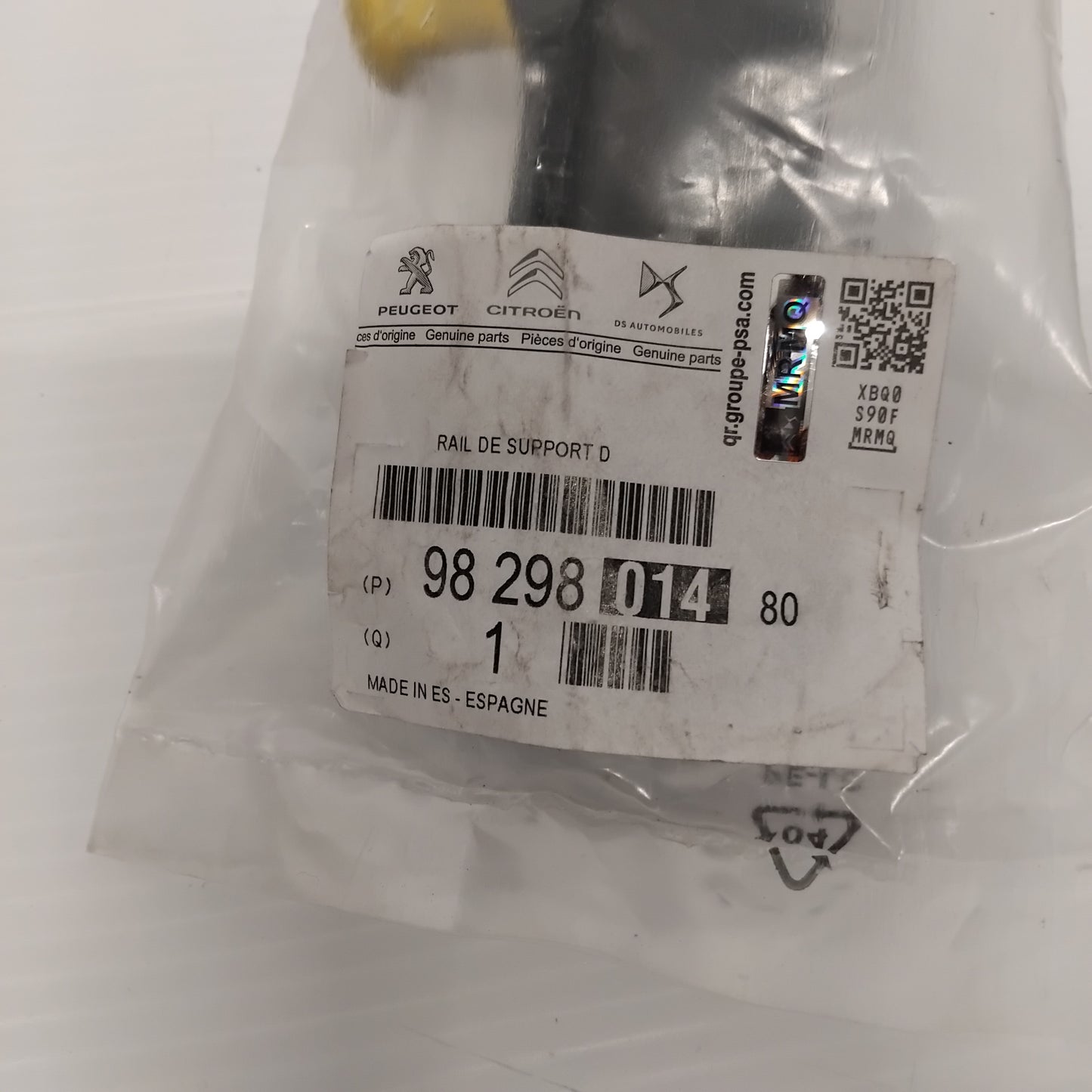 Genuine Right Front Seat Support Rail - Peugeot 5008 2017-2024 | 9829801480