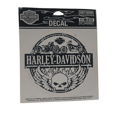 Genuine Harley Davidson Winged Skull Sticker | DC240883