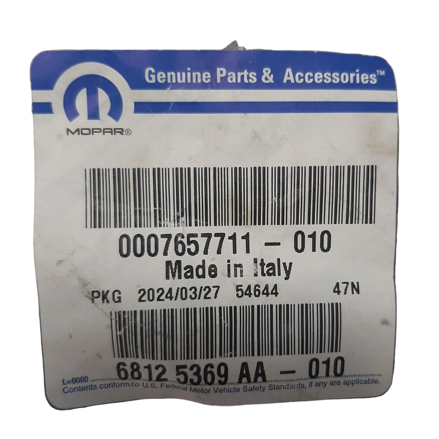 Genuine Fiat Valve | 7657711
