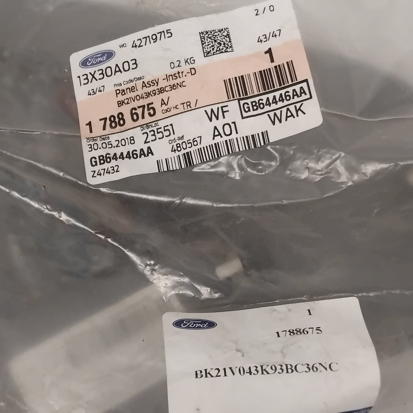 Genuine Ford Panel Assy - Instrument - Driver | 1788675