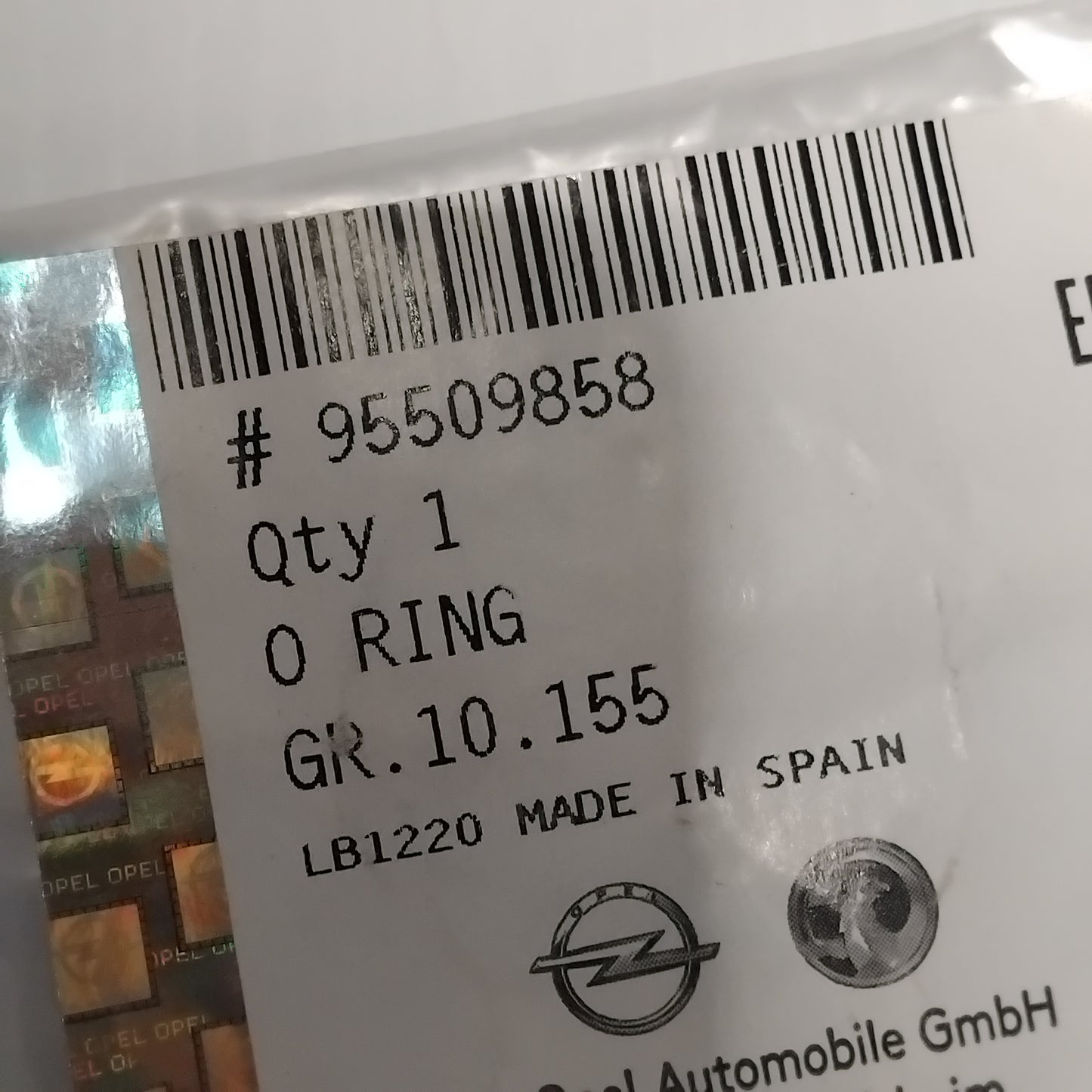 Genuine Vauxhall Wash Pump Seal | 95509858