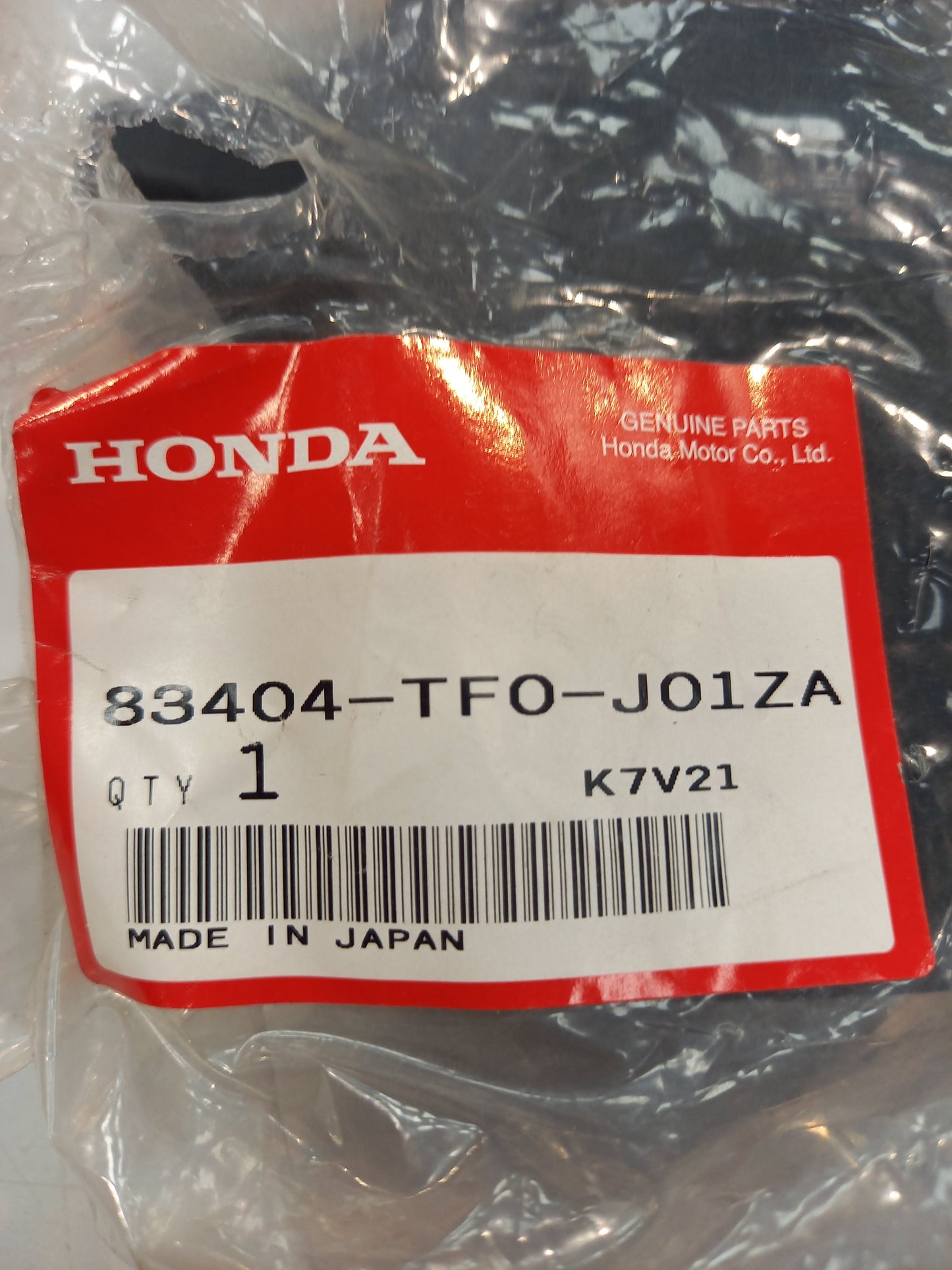 Genuine Honda Separator, Console Box *N | 83404TF0J01ZA