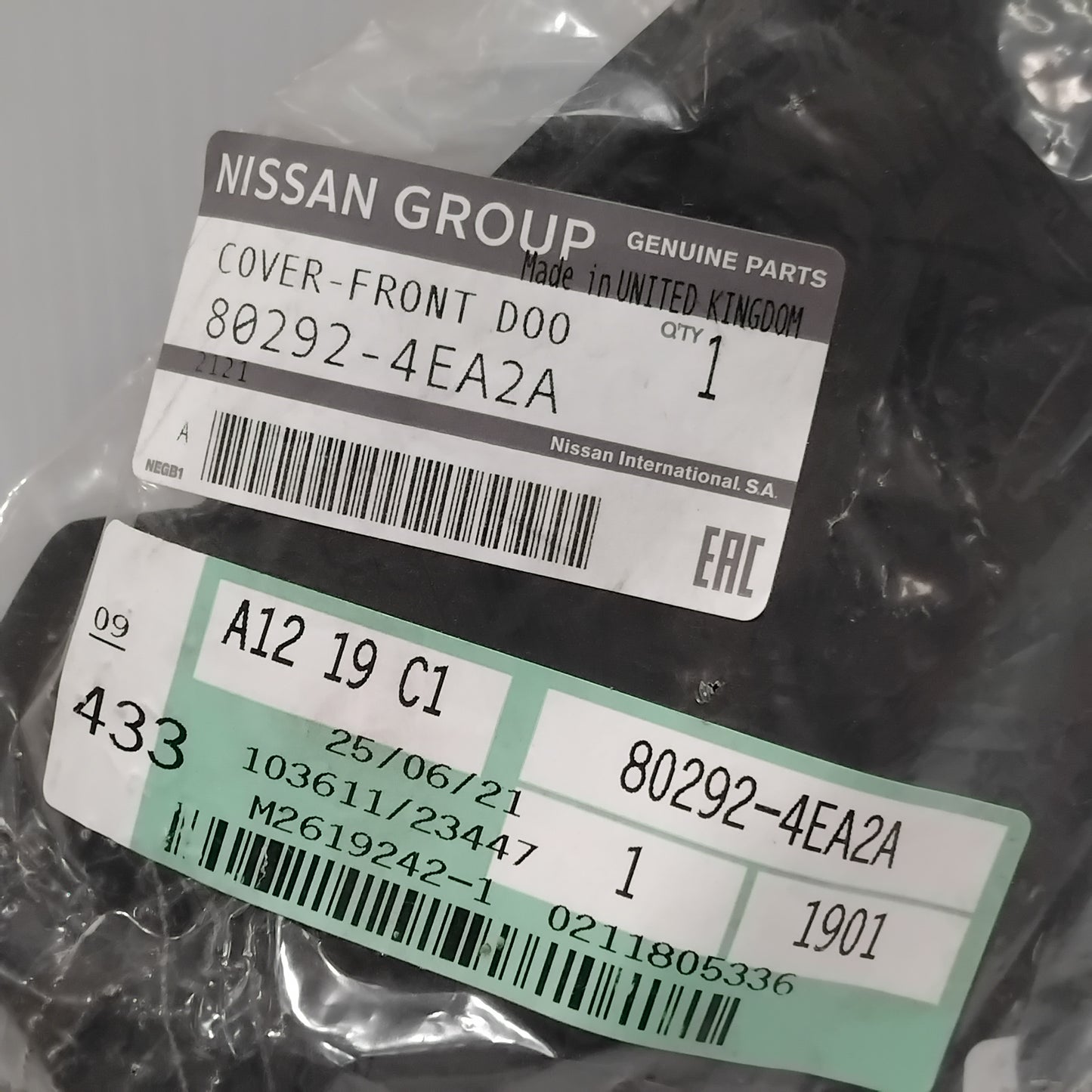 Genuine Nissan Cover-Front Doo | 802924EA2A