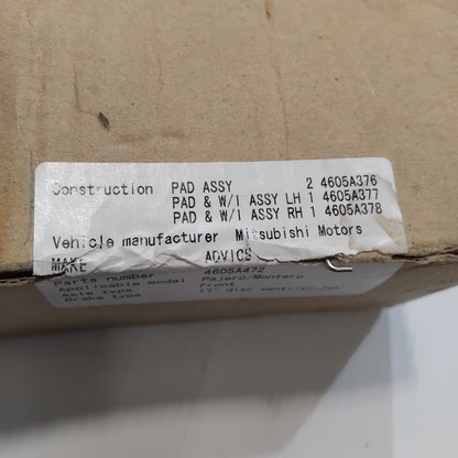 Genuine Mitsubishi Pad Set,Fr Brake | 4605A472