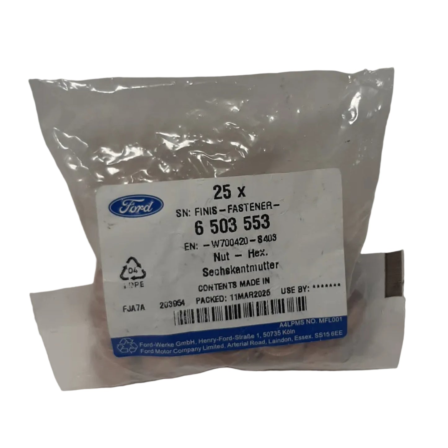 Genuine Ford Nut - Hex. | 6503553