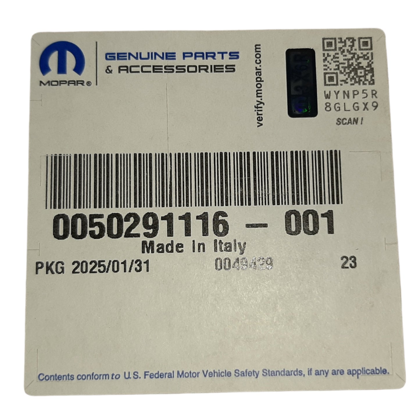 Genuine Fiat Cover | 50291116