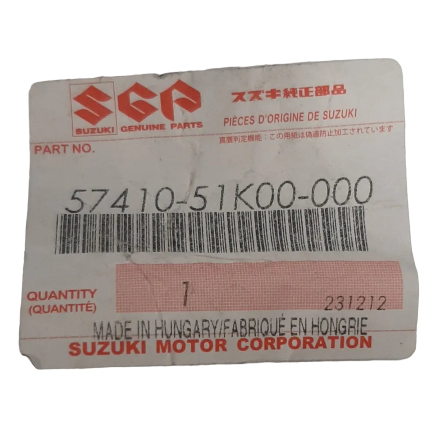 Genuine Suzuki Hinge Front Hood R | 57410-51K00-000