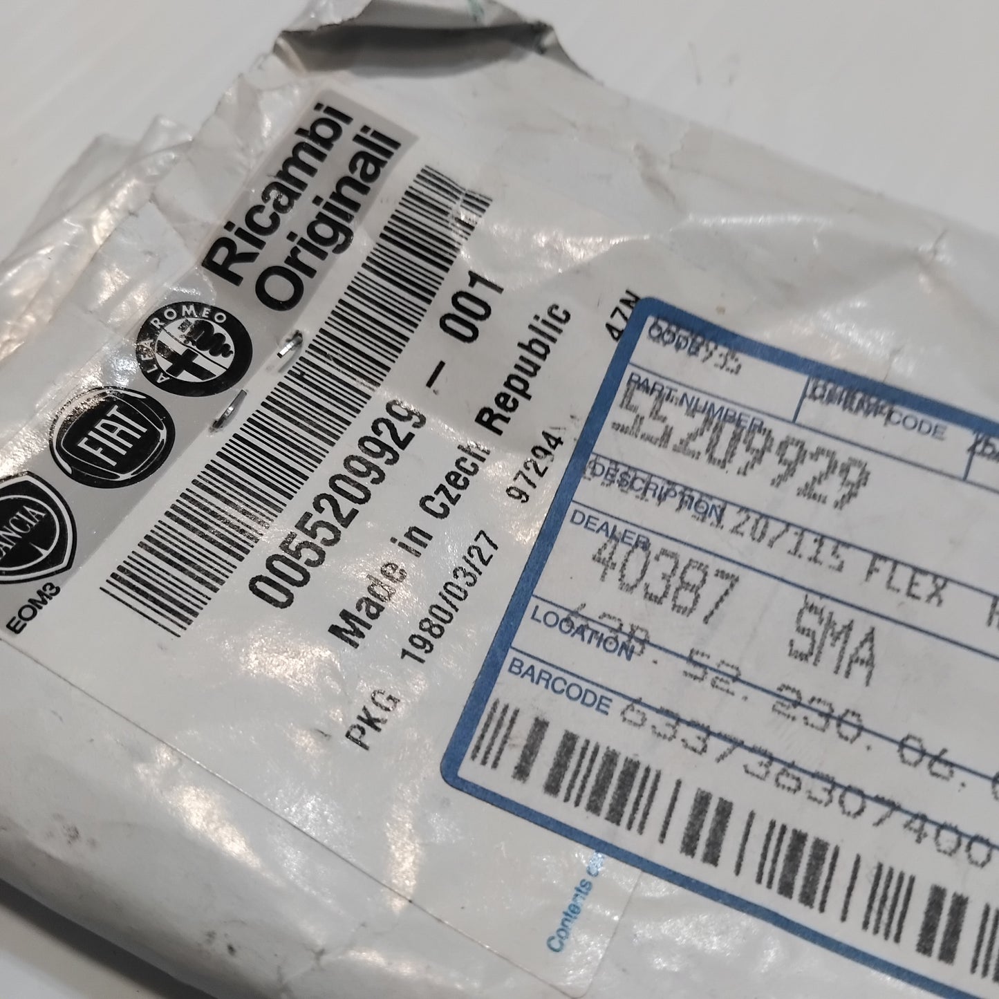 Genuine Injector Overflow Hose - Alfa Romeo 147 / Fiat Doblo 1.9 | 55209929