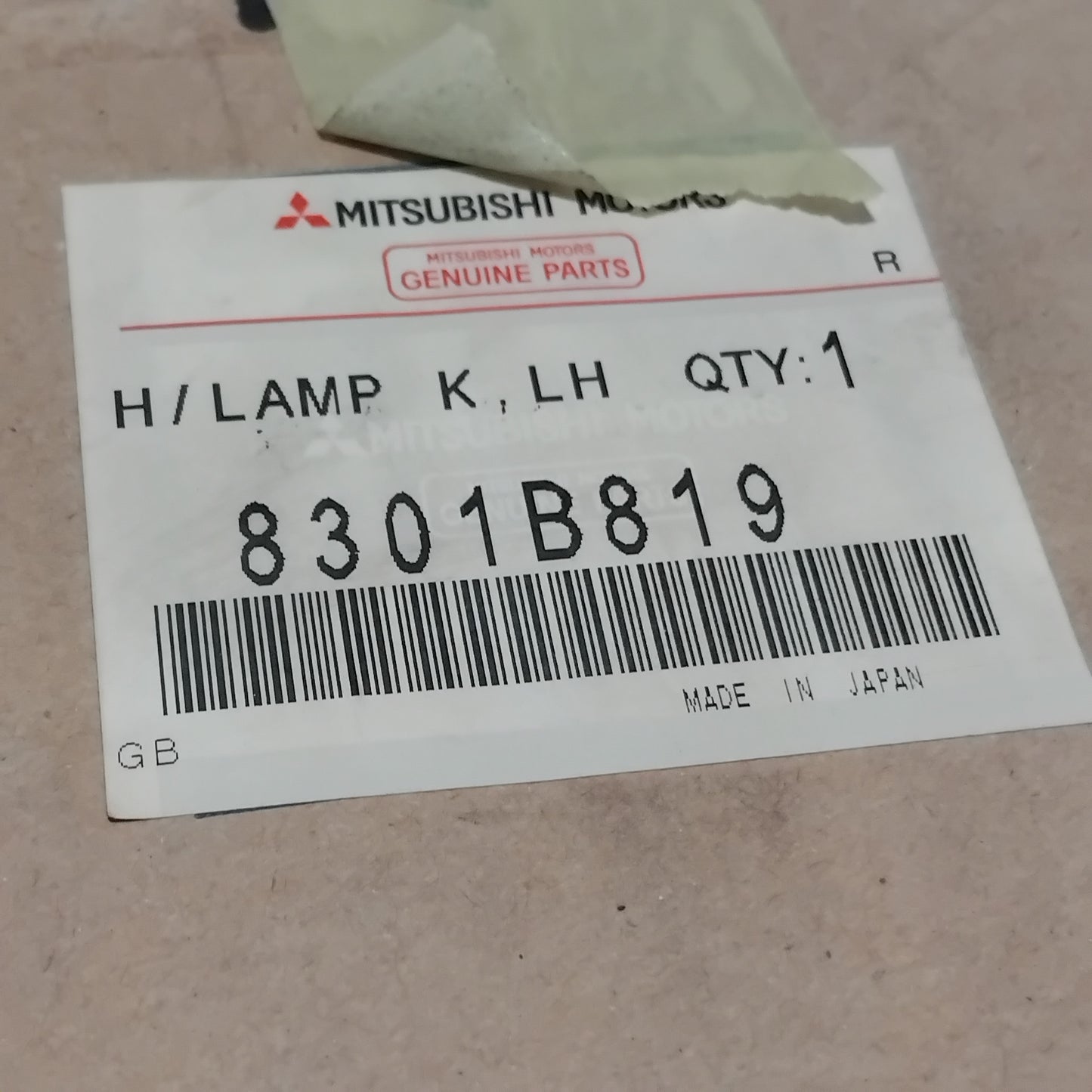 Genuine Left Hand Side Headlamp - Mitsubishi Lancer 2002-2007 | 8301B819