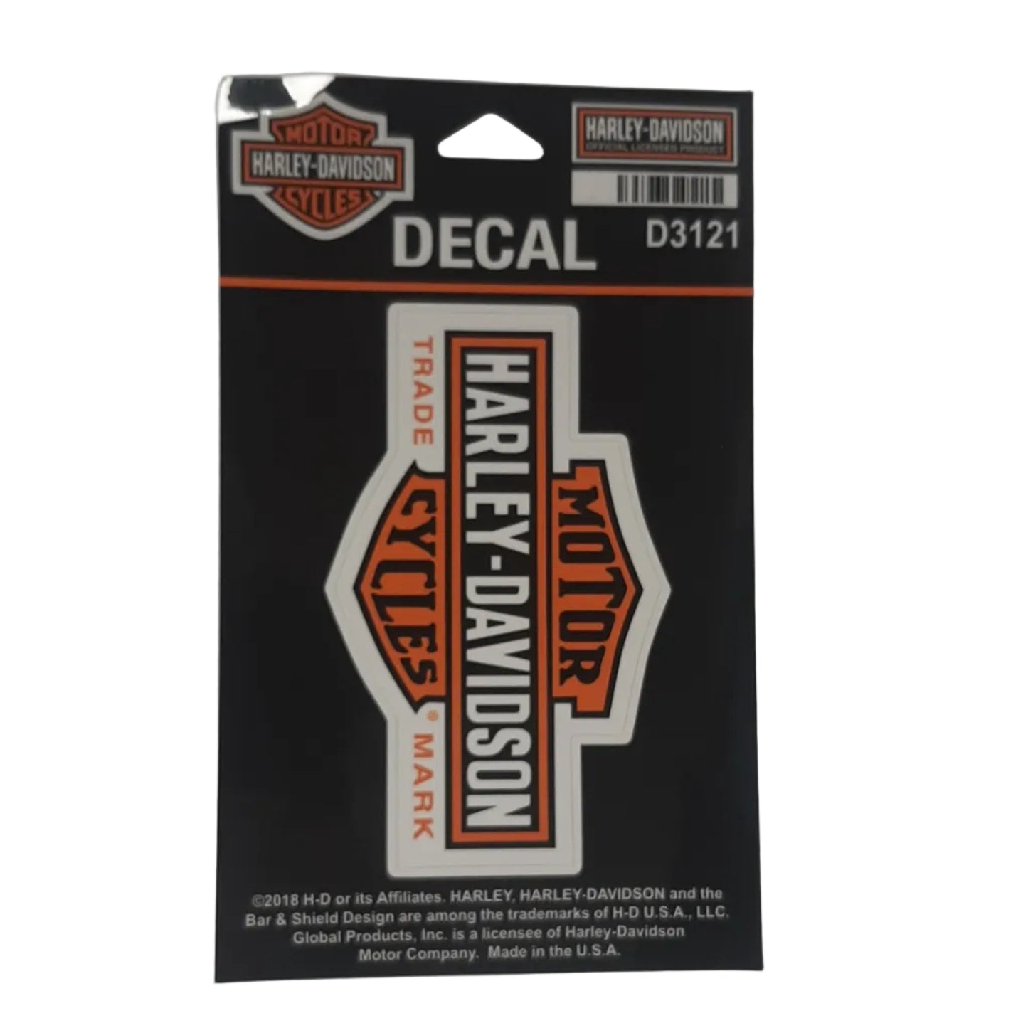 Genuine Harley Davidson Decal Long Bar & Shield Xs | D3121