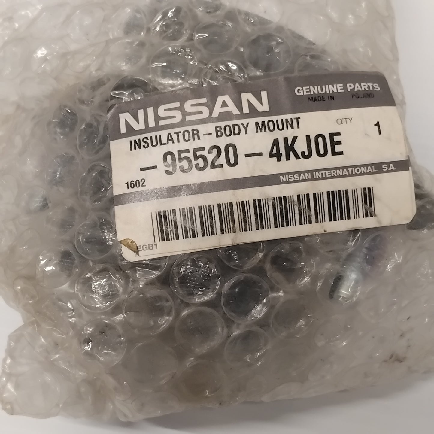 Genuine Nissan Insulator-Body | 955204KJ0E