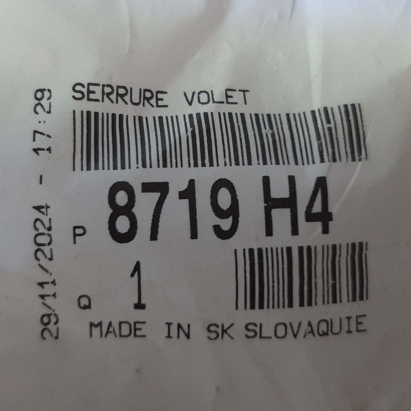 Genuine Peugeot Tailgate Lock | 8719H4