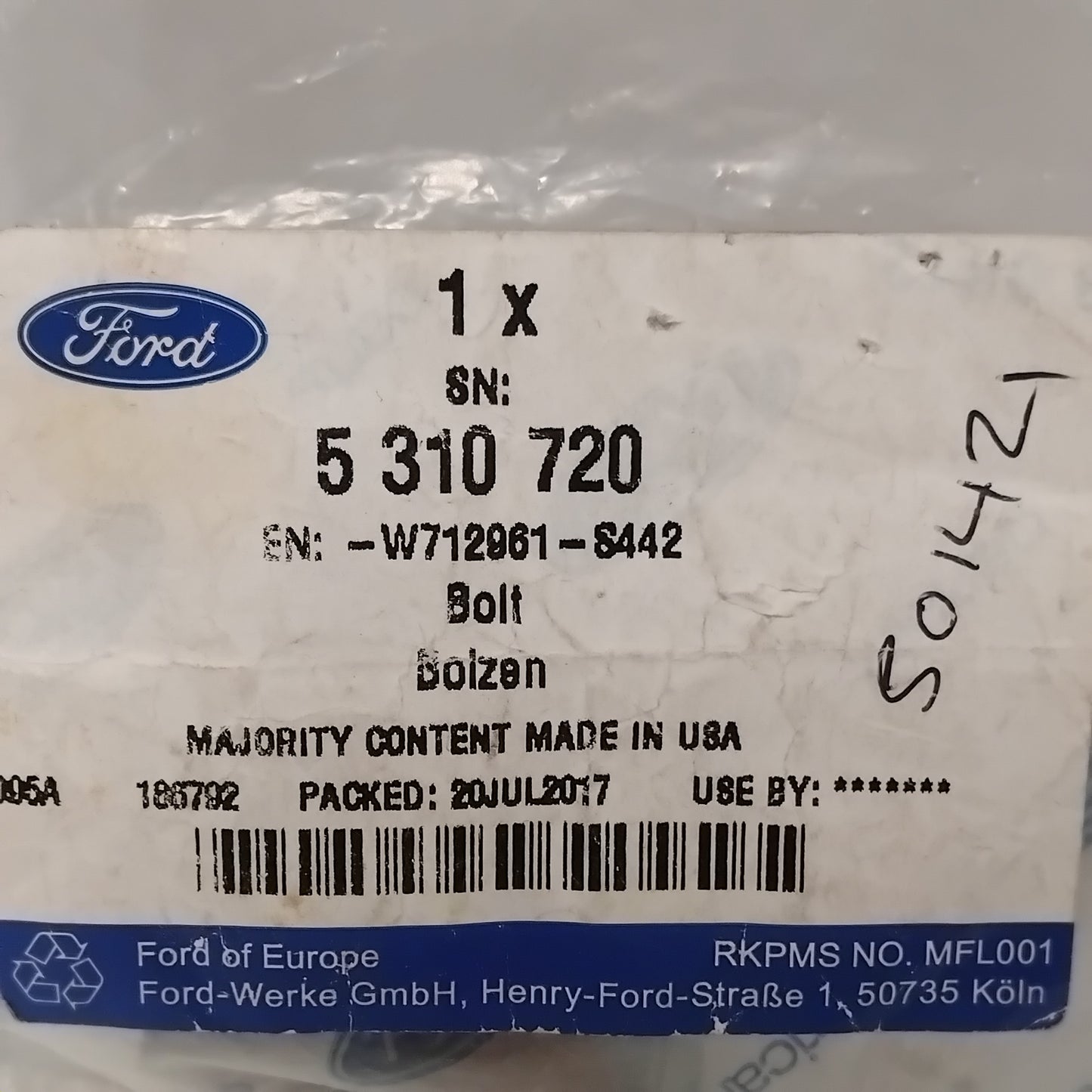 1x Genuine M8x31mm Steering Column Bolt - Ford Edge 2015-2016 | 5310720