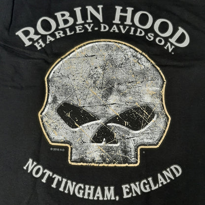 Genuine Harley Davidson S Skull Fire Robin Hood Men's T-shirt - Small | R0023713