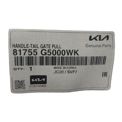 Genuine Kia Handle-Tail Gate Pull | 81755G5000WK