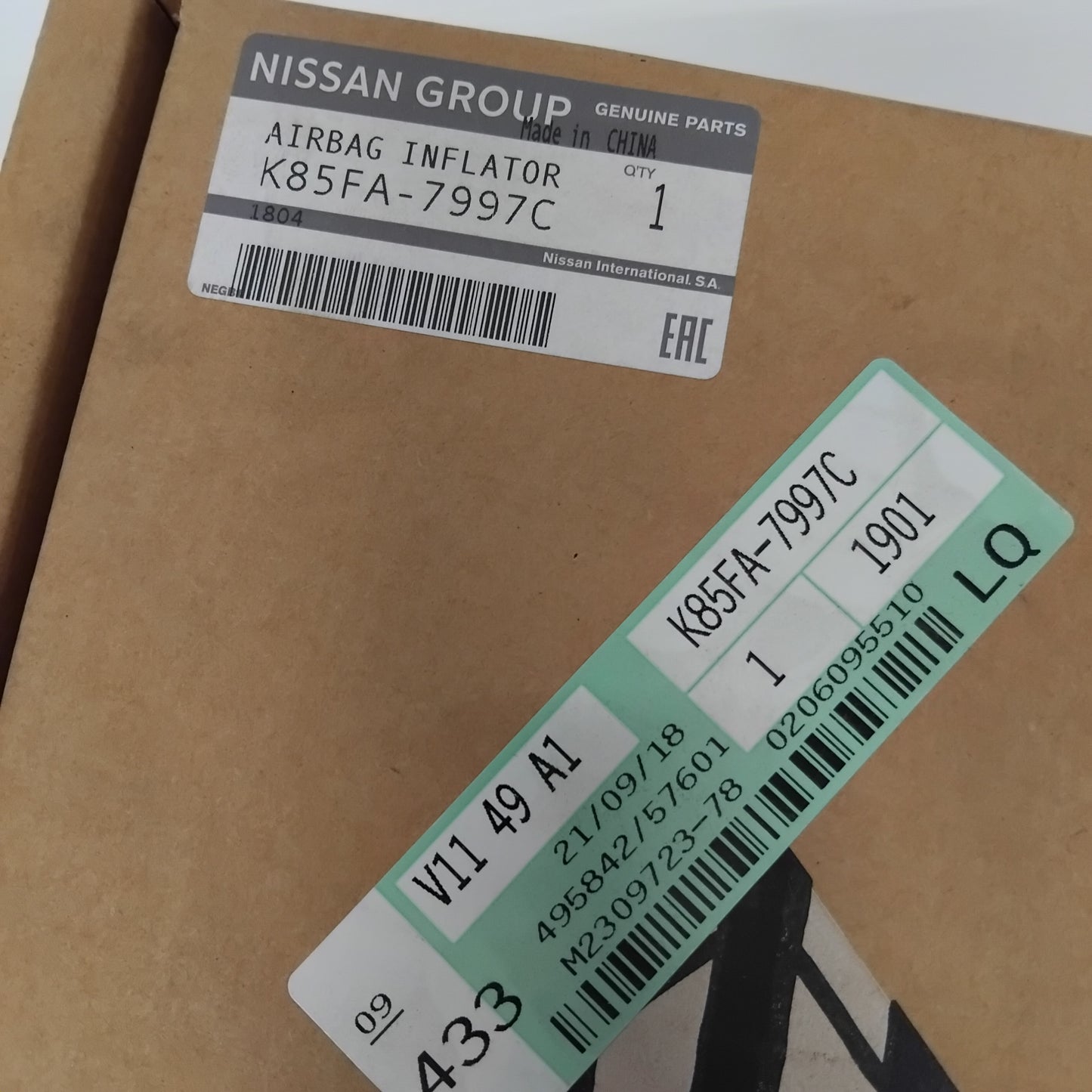 Genuine Nissan Airbag Inflator | K85FA7997C