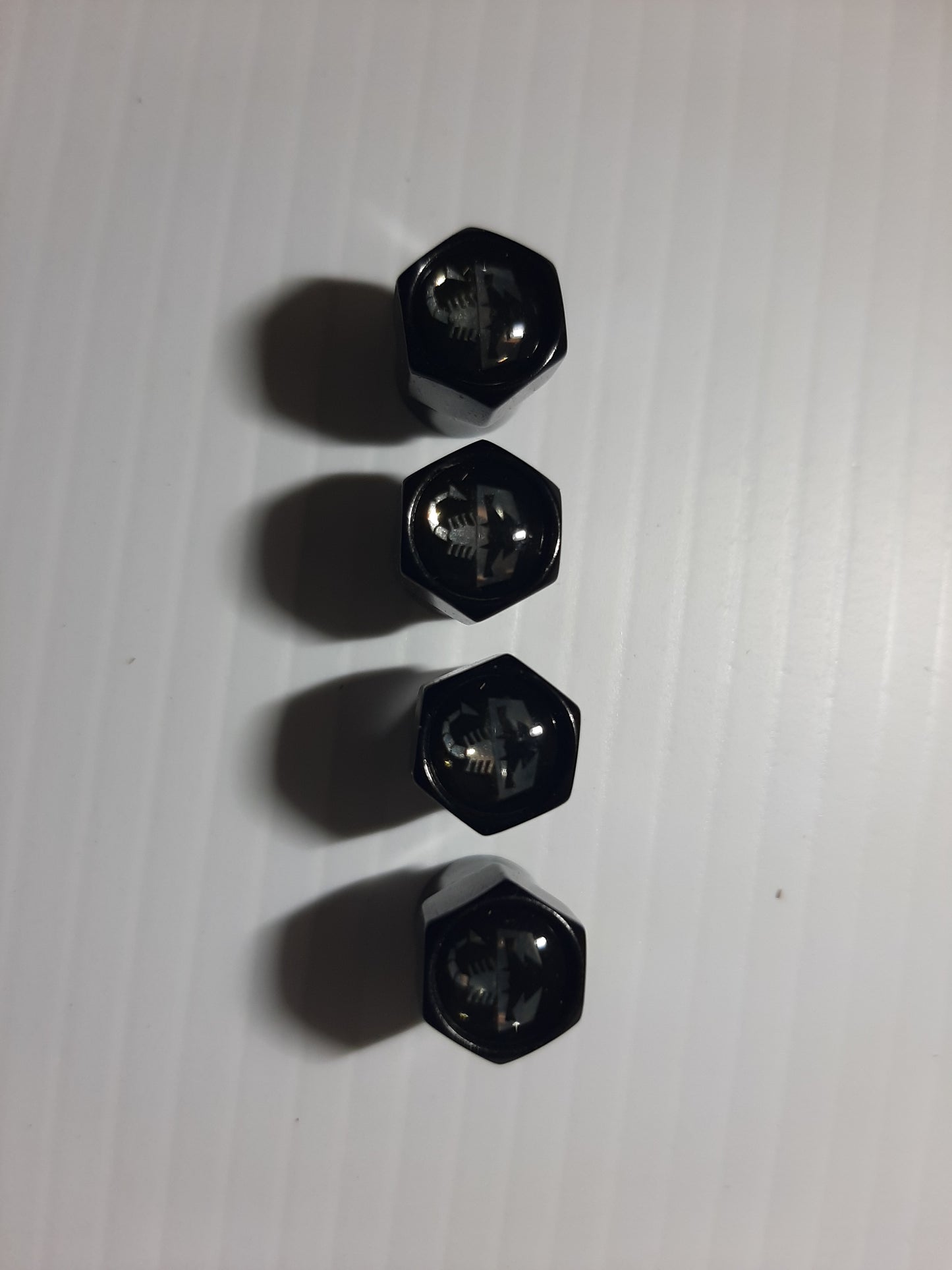 Abarth Black Valve Caps | TMC166