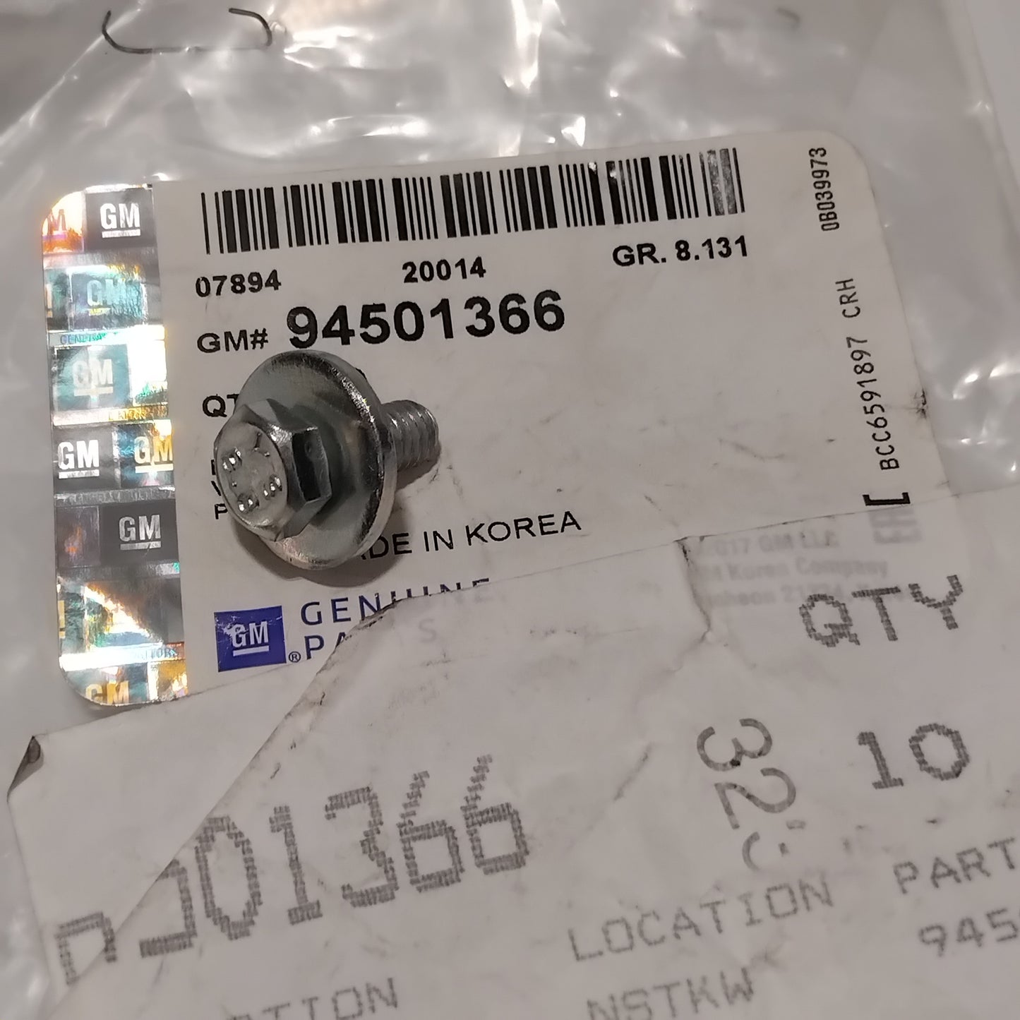 Genuine Vauxhall Self-Tap Screws | 94501366