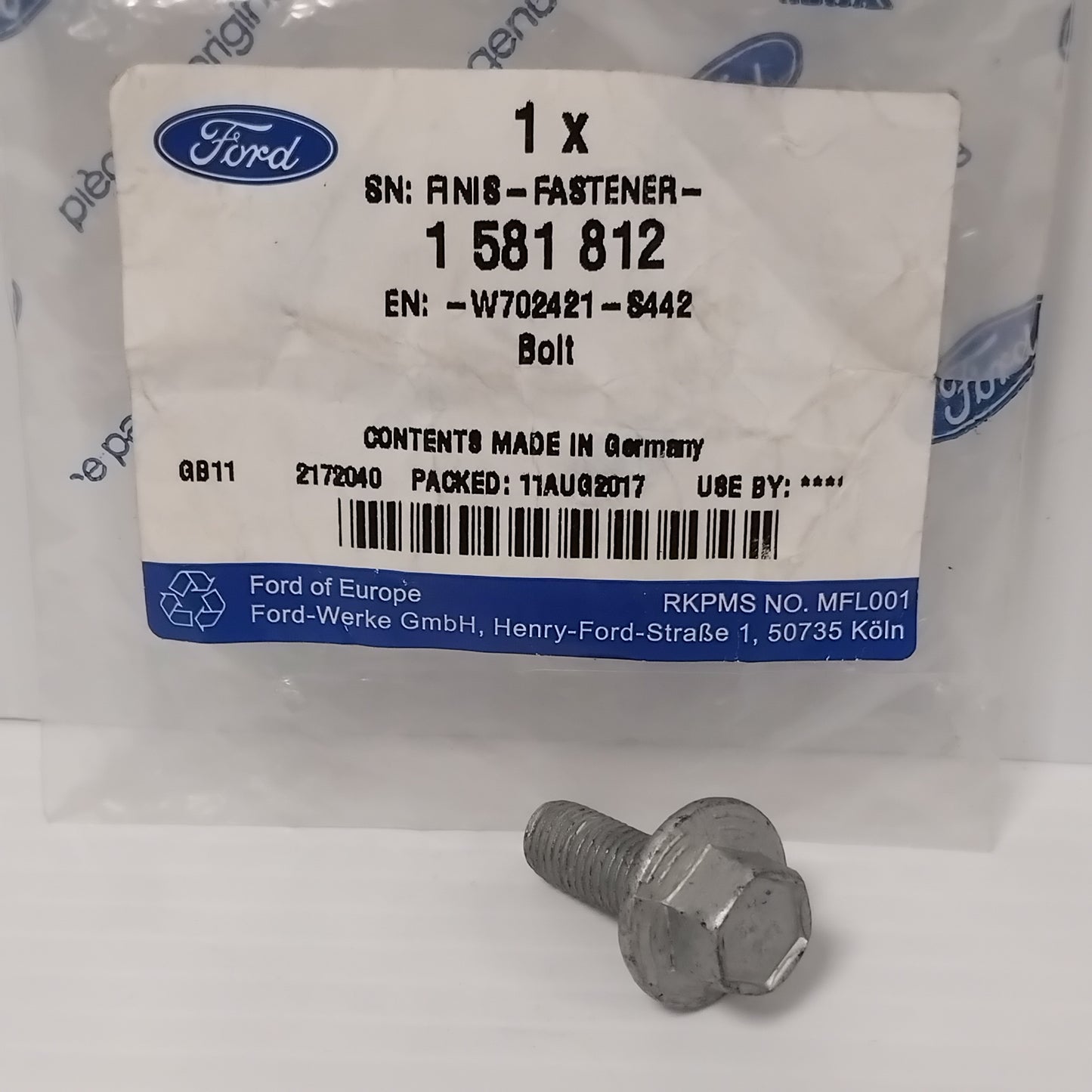 1x Genuine M7x19mm Water Pump Bolt - Ford Focus 2003-2015 | 1581812