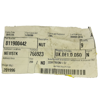 Genuine Fiat Nut | 811900442
