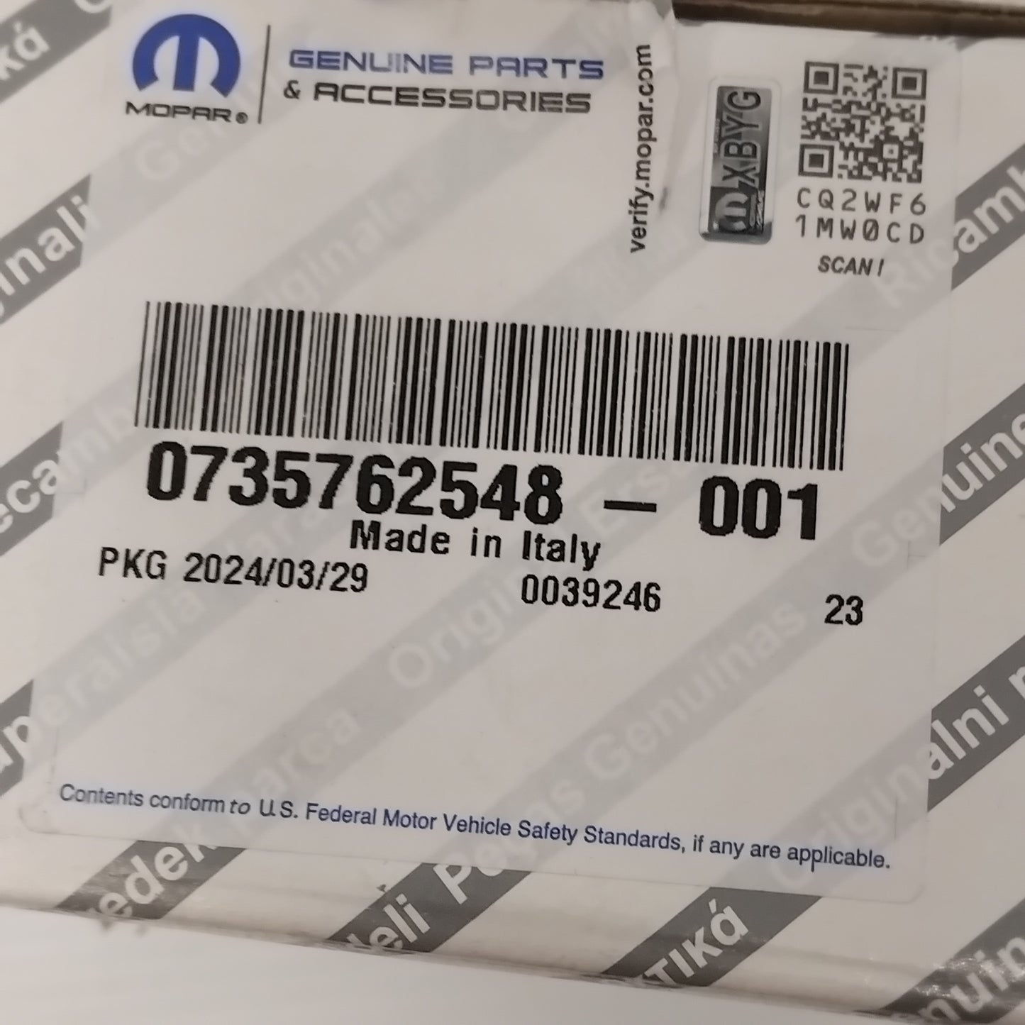 Genuine Gearstick Boot - Fiat Ducato 2.2 8 Speed Automatic RHD | 735762548