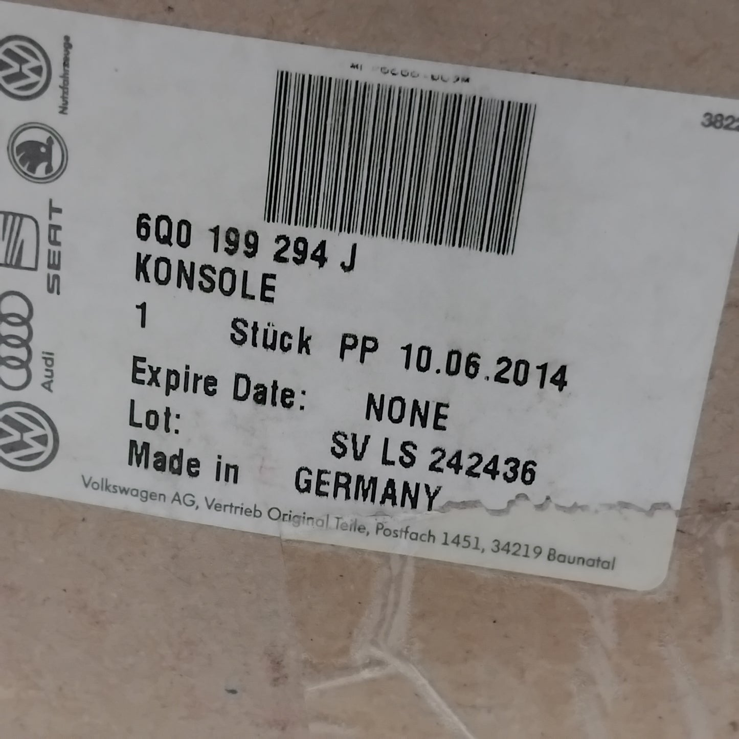 Genuine SEAT Bracket | 6Q0199294J