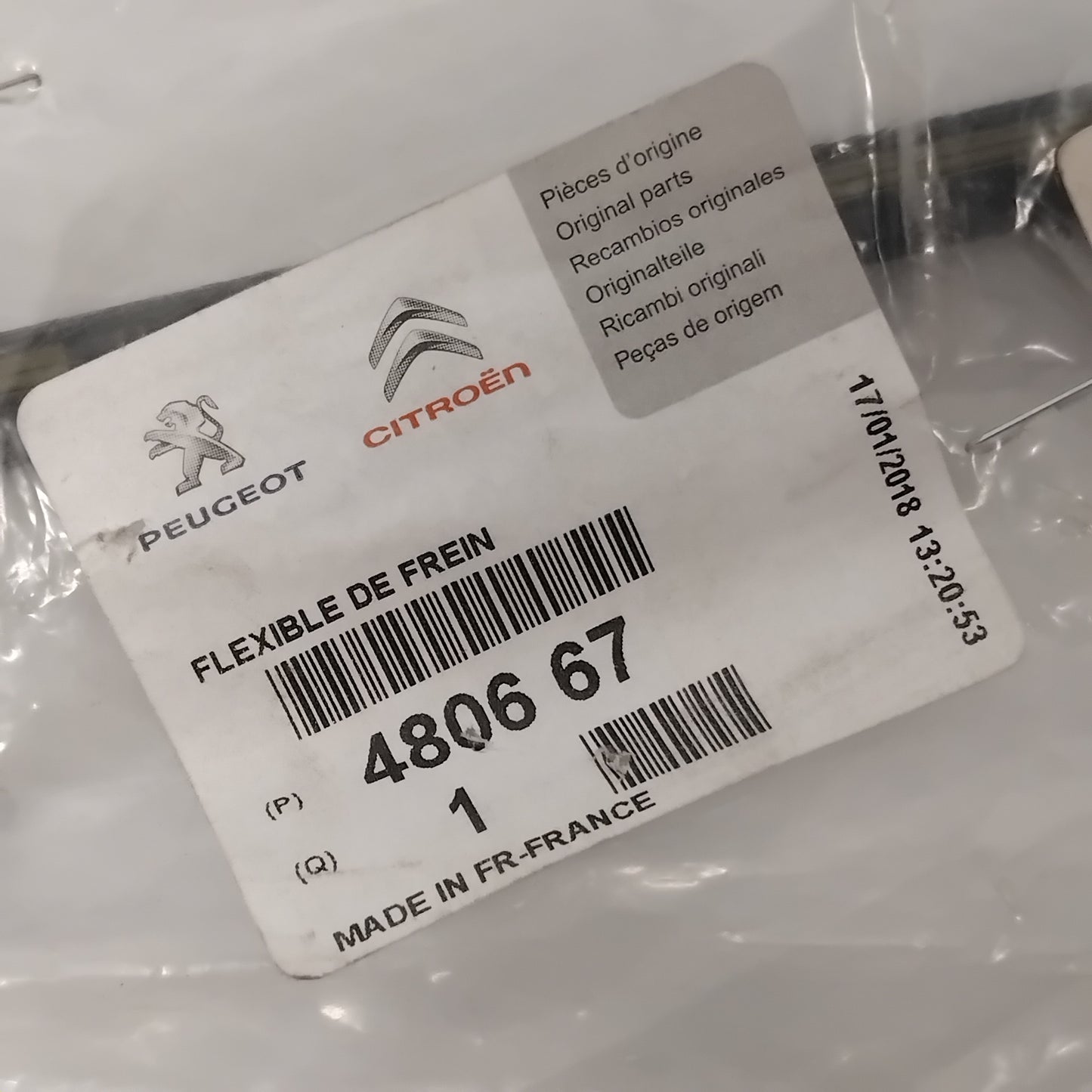 Rear Brake Pipe - Peugeot 807 1994-2010 | 480667