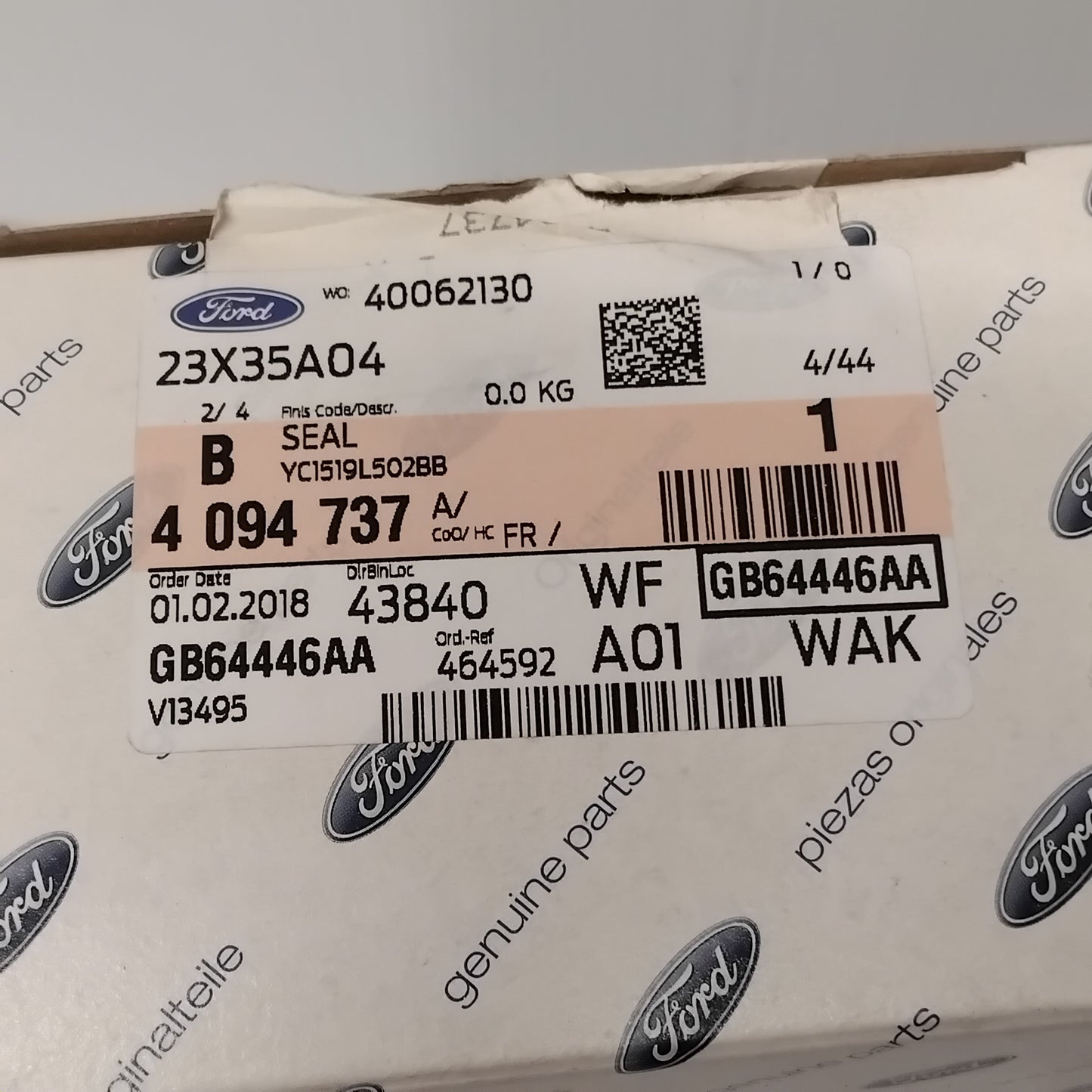 Genuine Lower Cabin Partition Foam Seal - Ford Transit 2000-2014 | 4094737