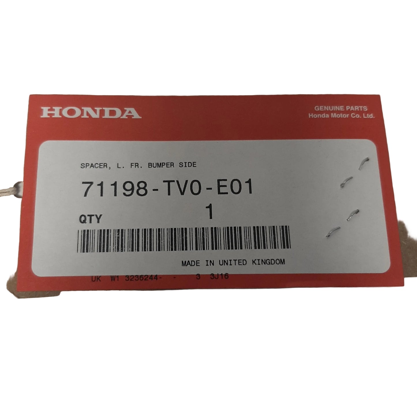 Genuine Honda Spacer Bumper Sid | 71198TV0E01