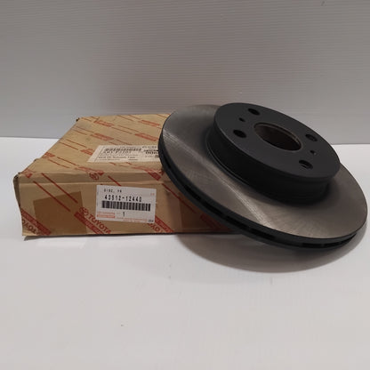 1x Genuine Front Brake Disc - Toyota Corolla 1988-1992 | 43512-12440