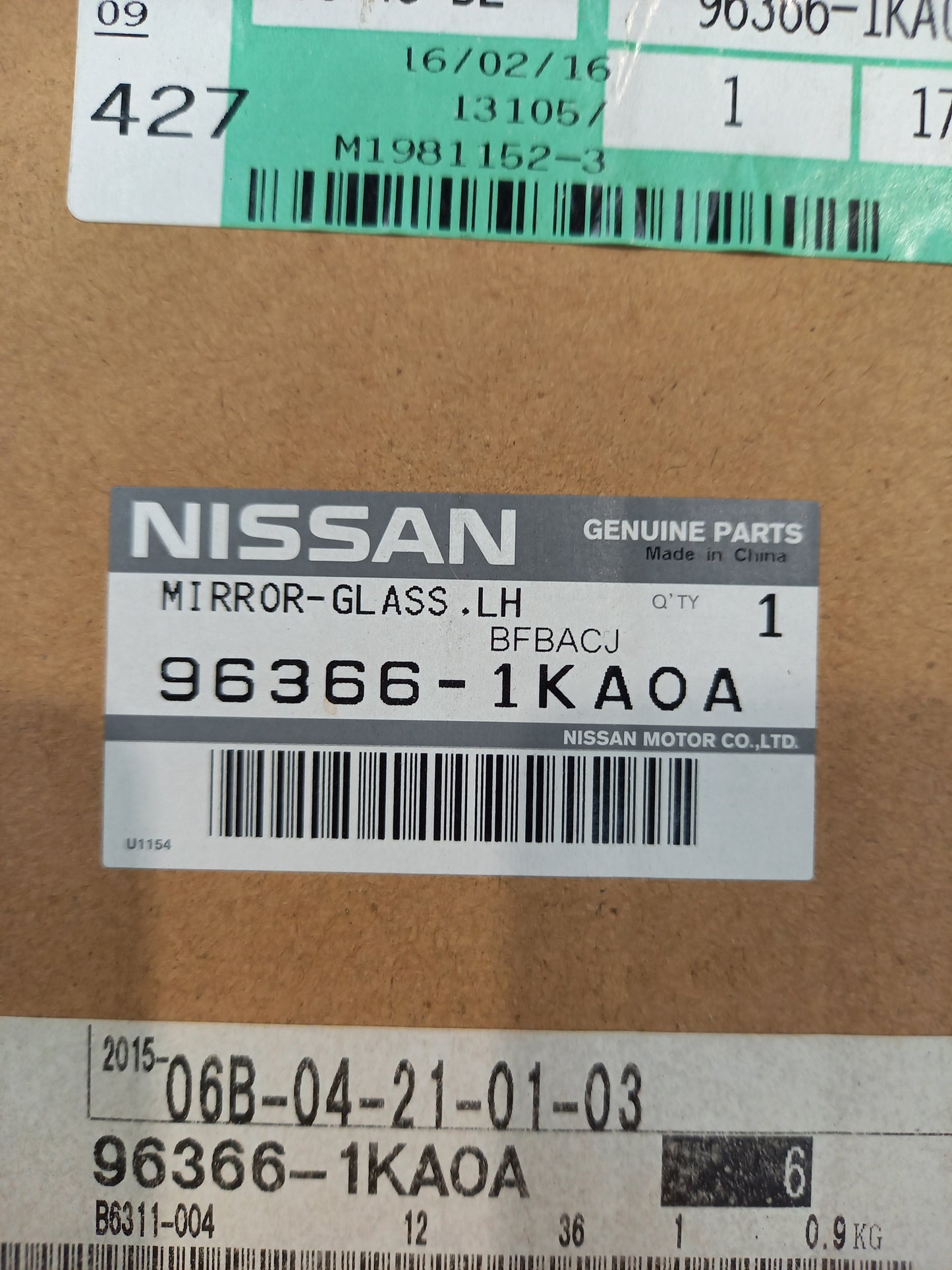 Genuine Nissan Glass-Mirror,Lh | 963661KA0A