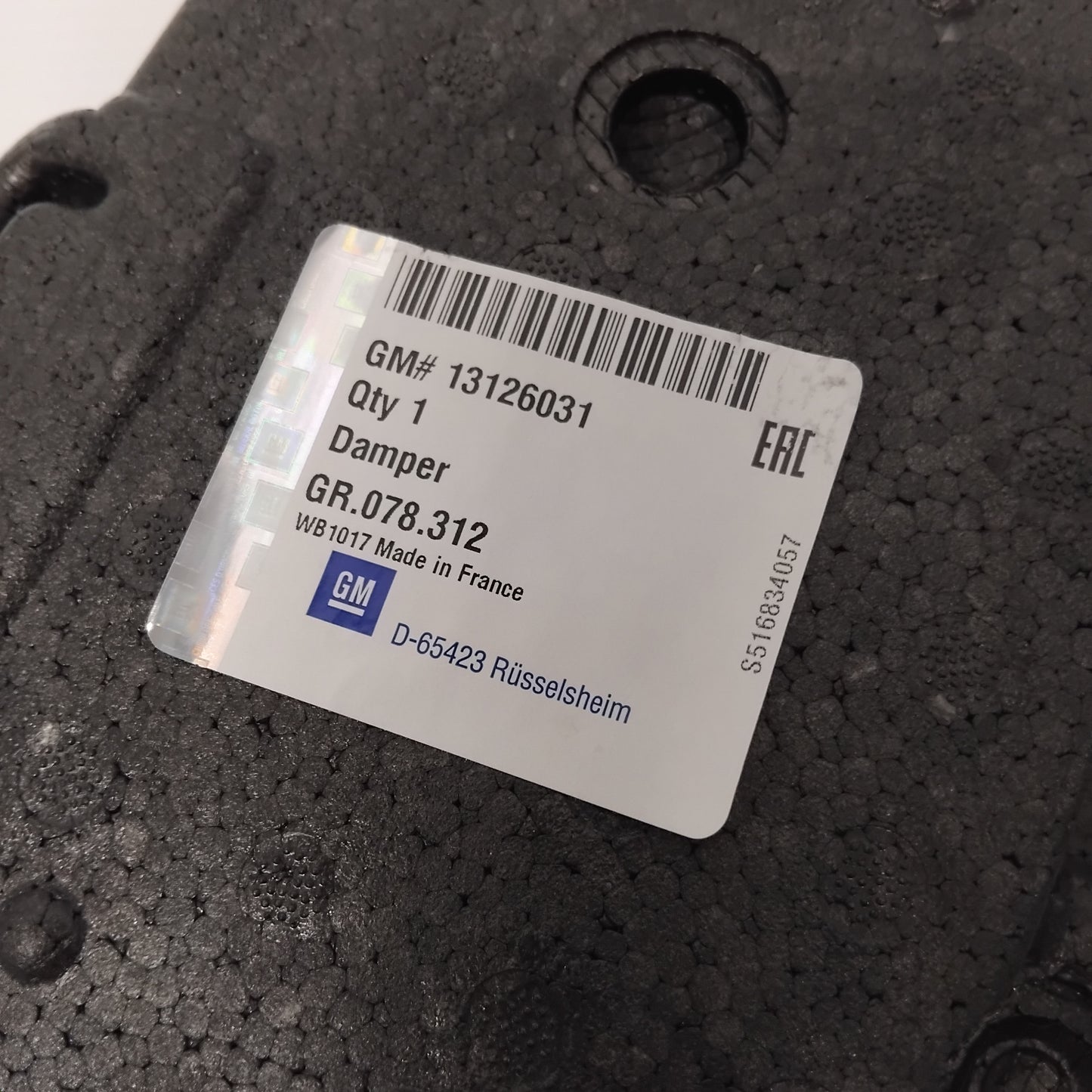 Genuine Vauxhall Damper | 13126031